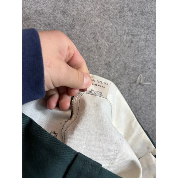 VINTAGE OshKosh B’gosh Best-Prest Pants Mens 36 Green Straight Leg Work Trousers - Picture 9 of 9